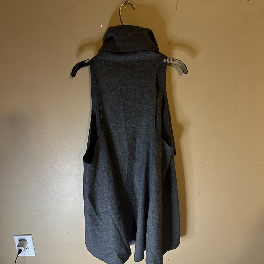 Gray felt vest
